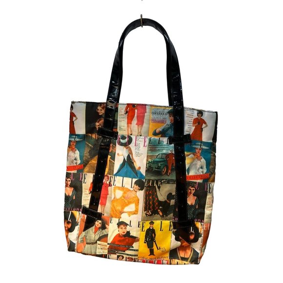 Vintage Elle Magazine Covers Tote Handbag - Picture 2 of 6